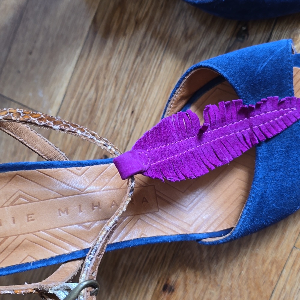 Chie Mihara Blue and Pink Heeled Shoes - Picture 3 of 9